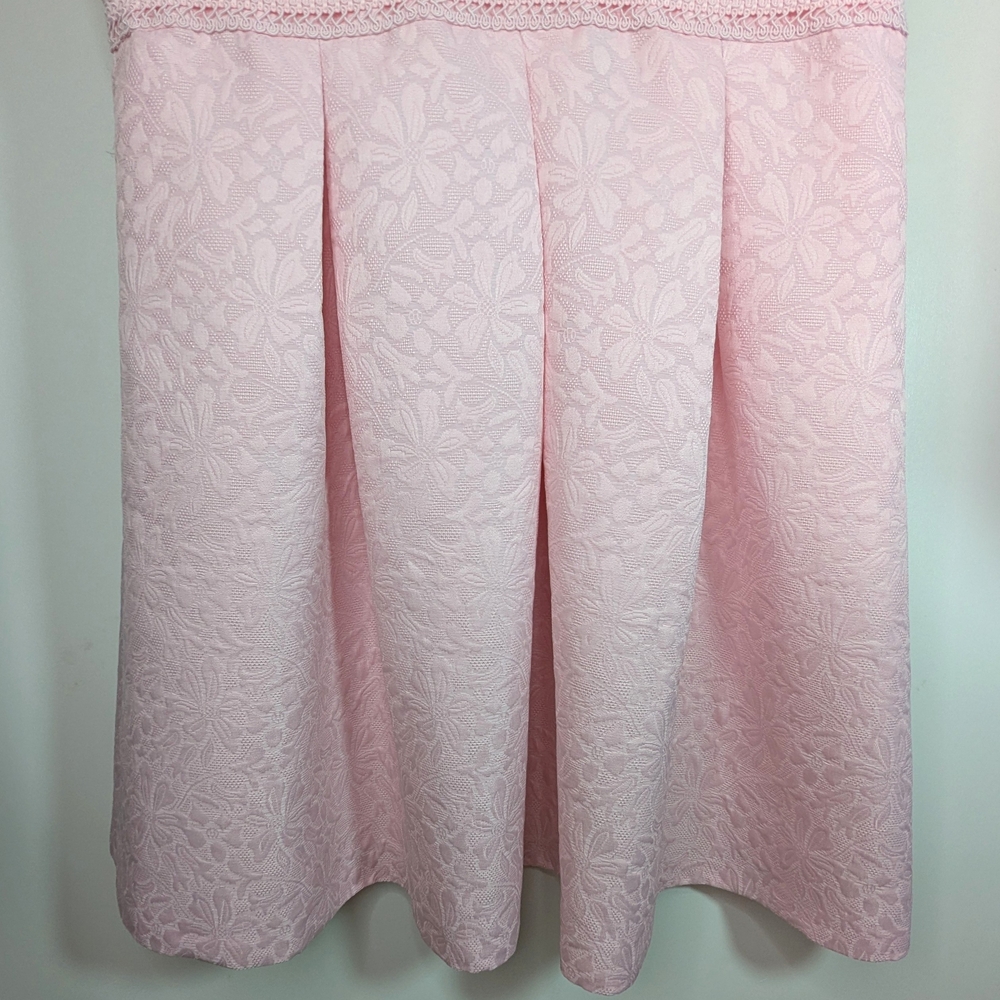 Pretty in Pink Dress Classic Style Brocade Embroidered Size 18 - Picture 4 of 11